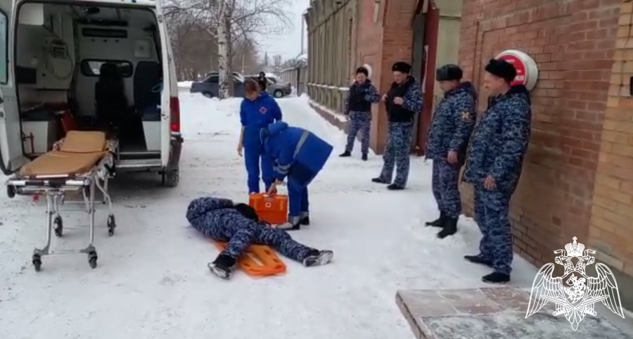 В Димитровграде росгвардейцы совместно с сотрудниками МЧС провели пожарно-тактические учения