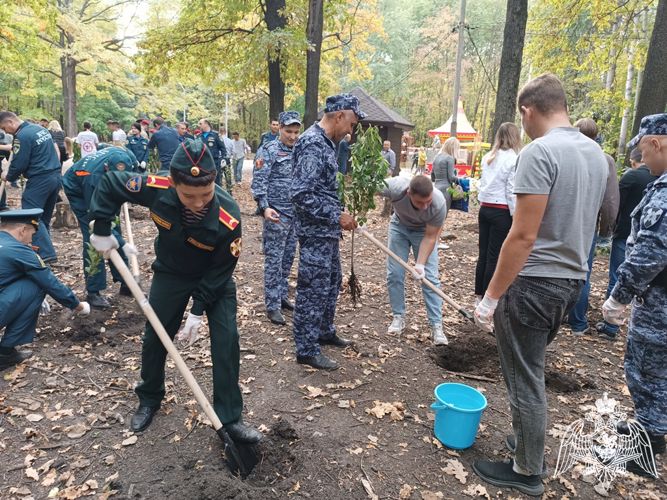 Ульяновские росгвардейцы и воспитанники «Гвардейской смены» стали участниками акции «Зеленая Россия»