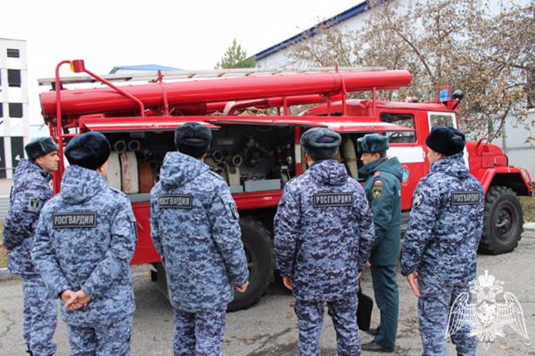 Ульяновские росгвардейцы приняли участие в пожарно-тактическом занятии