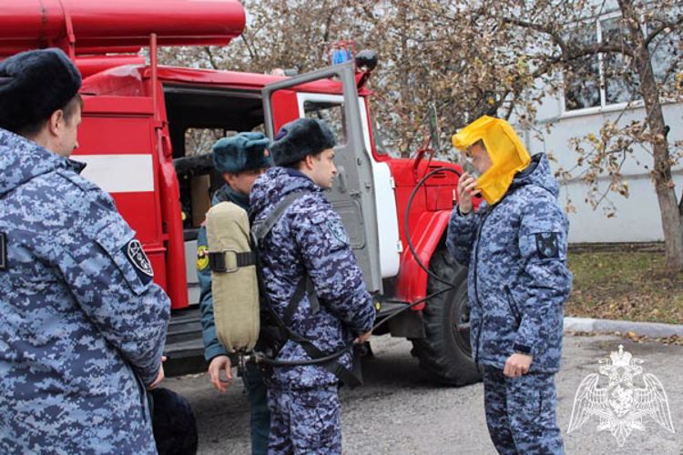 Ульяновские росгвардейцы приняли участие в пожарно-тактическом занятии