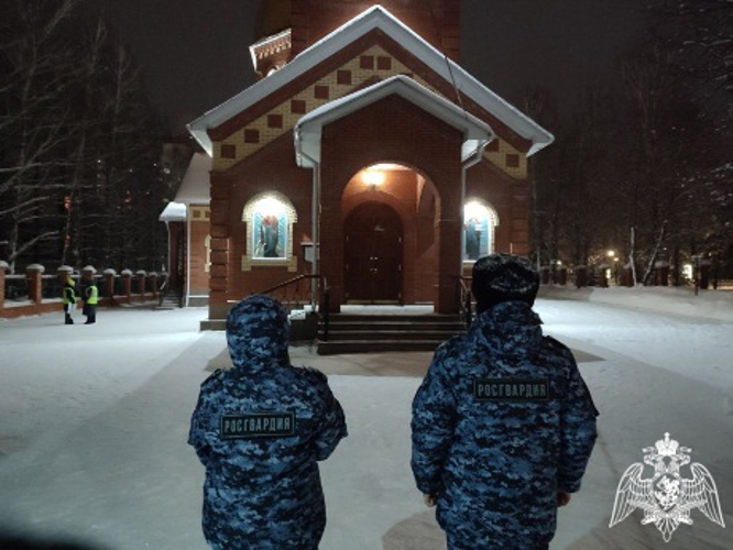 Ульяновские росгвардейцы обеспечили безопасность рождественских богослужений