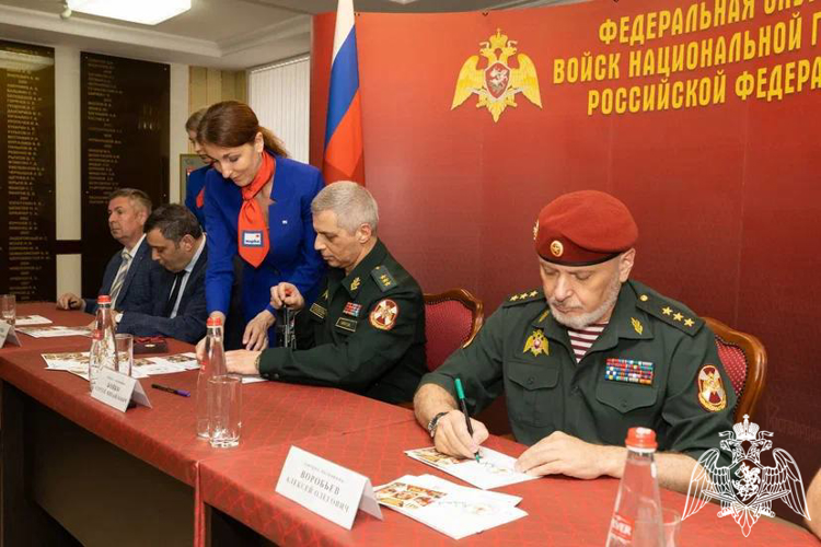 В РОСГВАРДИИ В ПРЕДДВЕРИИ 100-ЛЕТИЯ ДИВИЗИИ ИМЕНИ Ф.Э. ДЗЕРЖИНСКОГО СОСТОЯЛОСЬ ТОРЖЕСТВЕННОЕ ГАШЕНИЕ ПОЧТОВЫХ МАРОК
