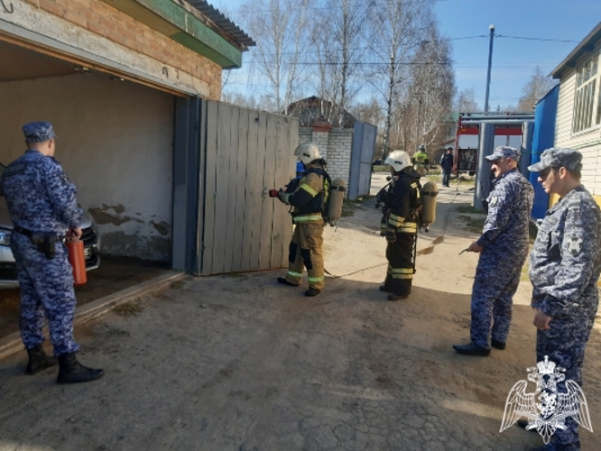 Ульяновские росгвардейцы отработали действия при пожароопасных ситуациях