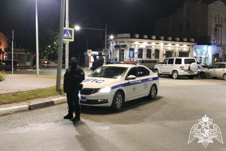 В Ульяновске при содействии бойцов спецподразделений Росгвардии прошел профилактический рейд «Ночной город»