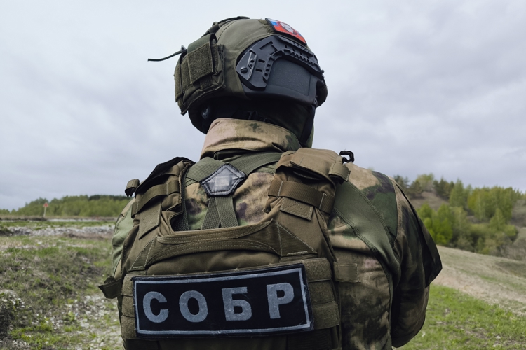  В центре Ульяновска сотрудники СОБР «Пламя» Росгвардии задержали мужчину, вооруженного ножом