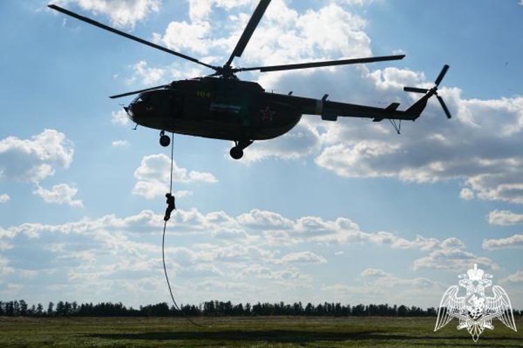 В Ульяновске росгвардейцы провели тренировку по беспарашютному десантированию