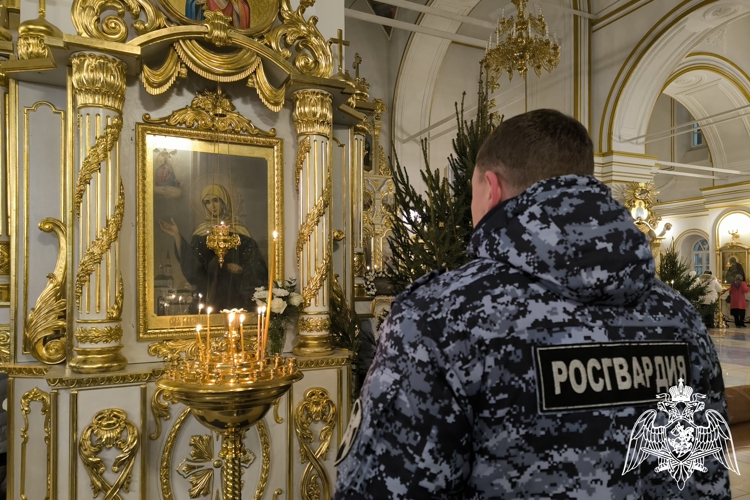 Ульяновские росгвардейцы осуществили безопасность во время празднования Рождества Христова 