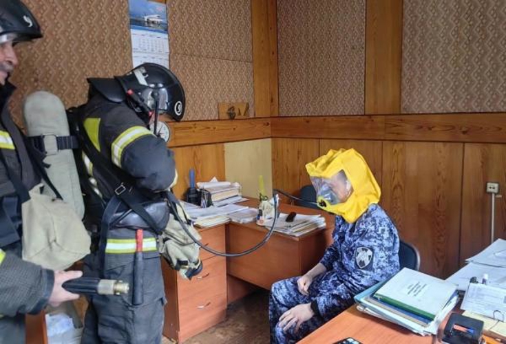 Ульяновские росгвардейцы приняли участие в пожарных учениях