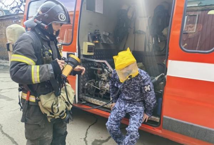 Ульяновские росгвардейцы приняли участие в пожарных учениях