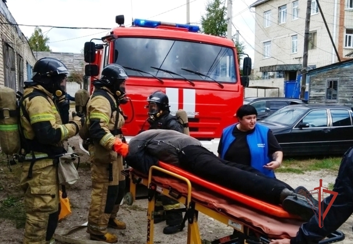 В Ульяновске росгвардейцы провели совместные пожарно-тактические учения с подразделениями МЧС